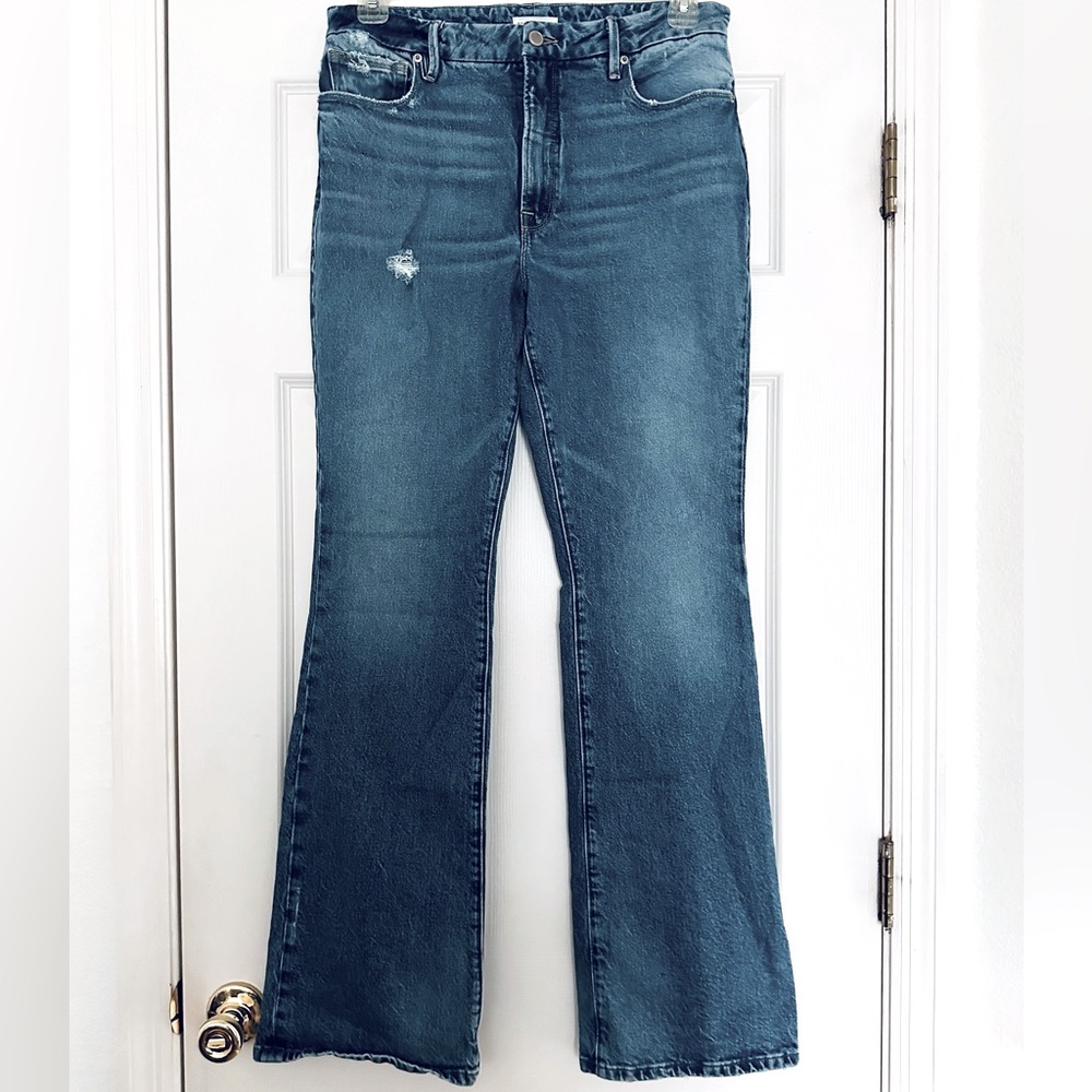 Good American Women's Boot Cut Jeans - Medium Blue Denim